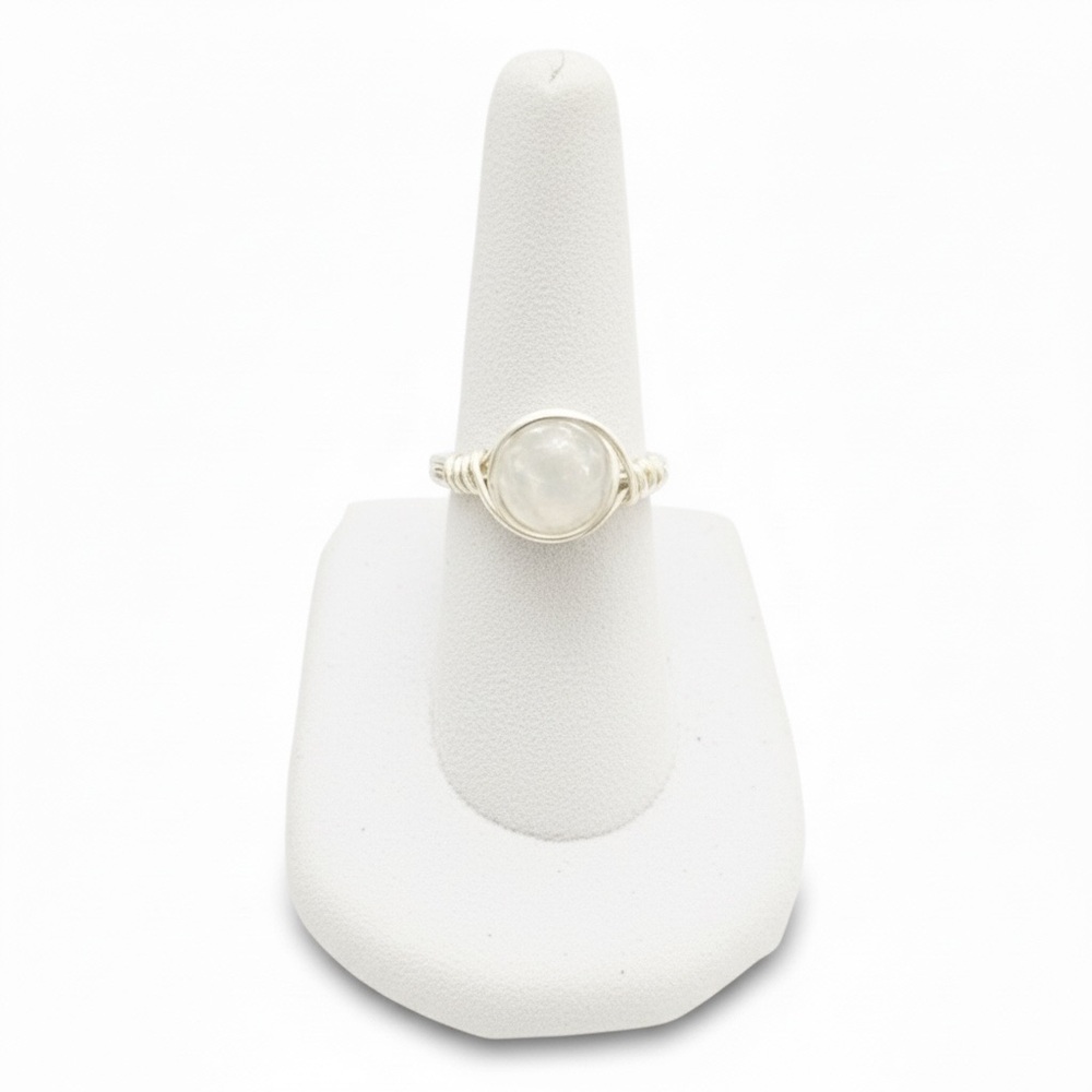 Wire Wrapped Moonstone Ring
